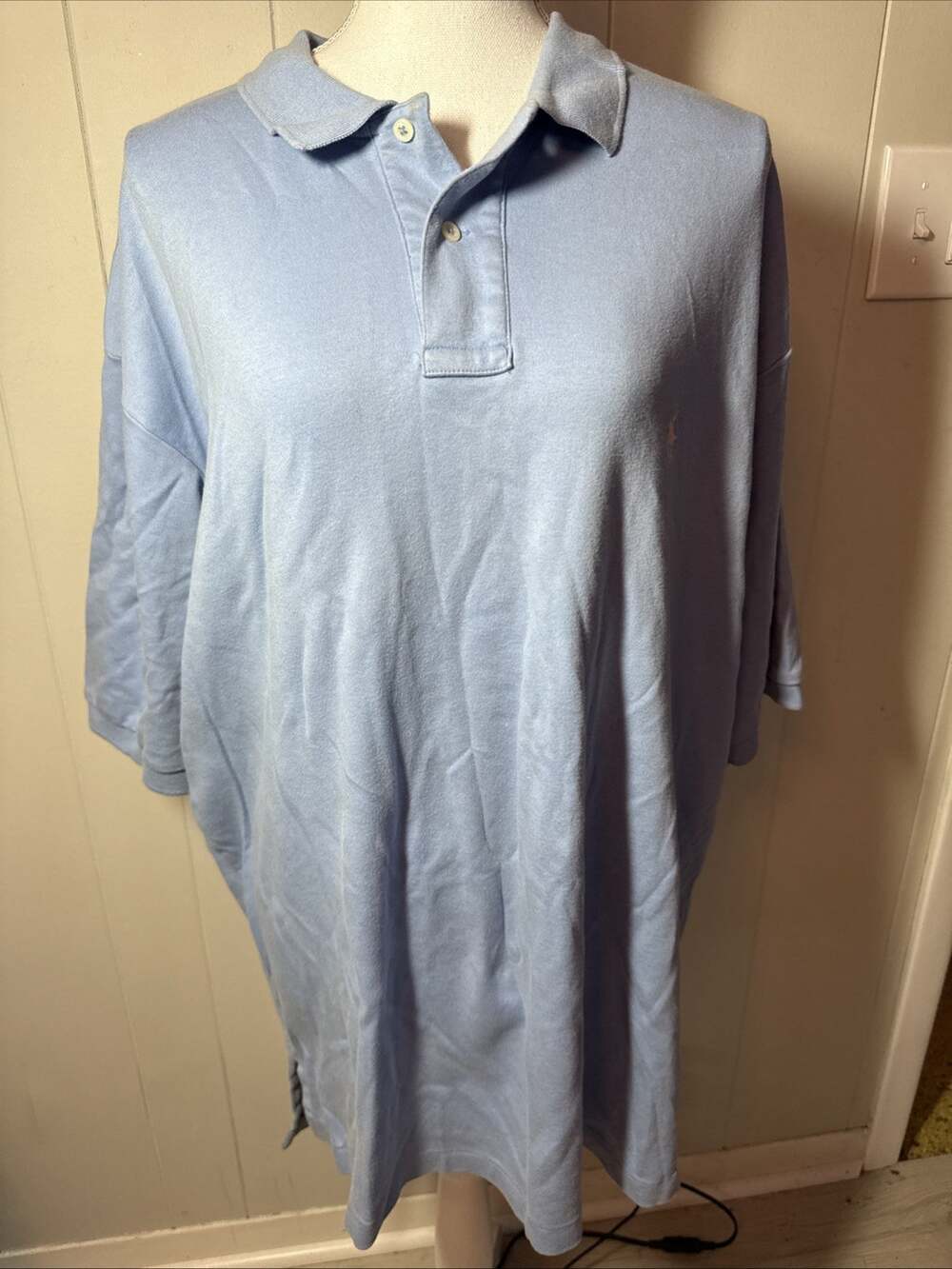 Vintage Polo By Ralph Lauren Blue Short Sleeve Polo Shirt 2XL FF